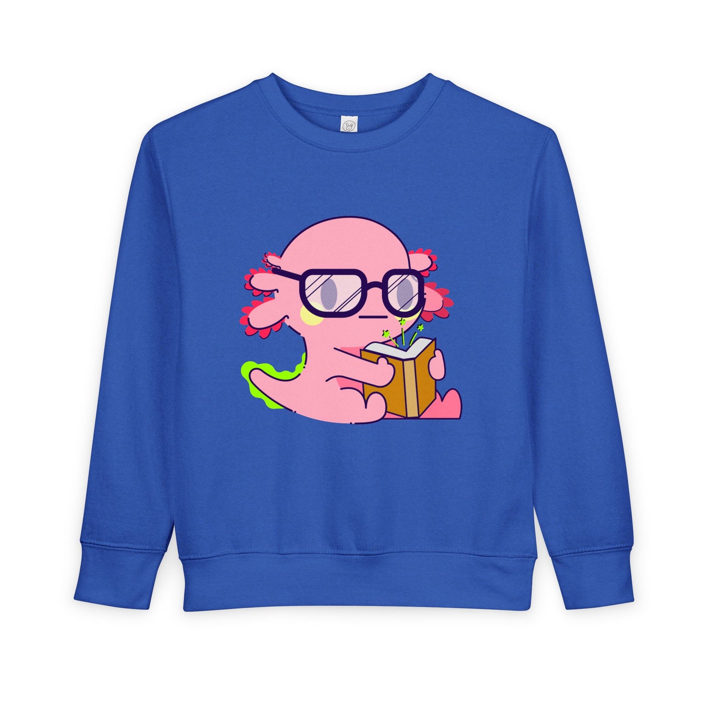 Toddler Axolotl Reader Sweatshirt β Cute Bookworm Crewneck for Little Learners