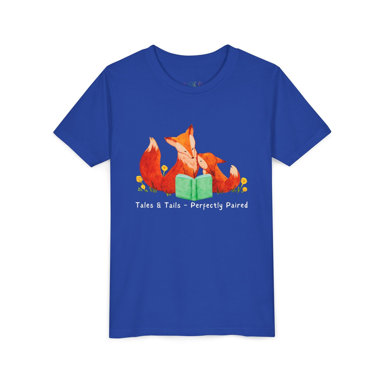 Youth Tales & Tails β Perfectly Paired Tee β Fox Reading Shirt for Snuggly Storytimes