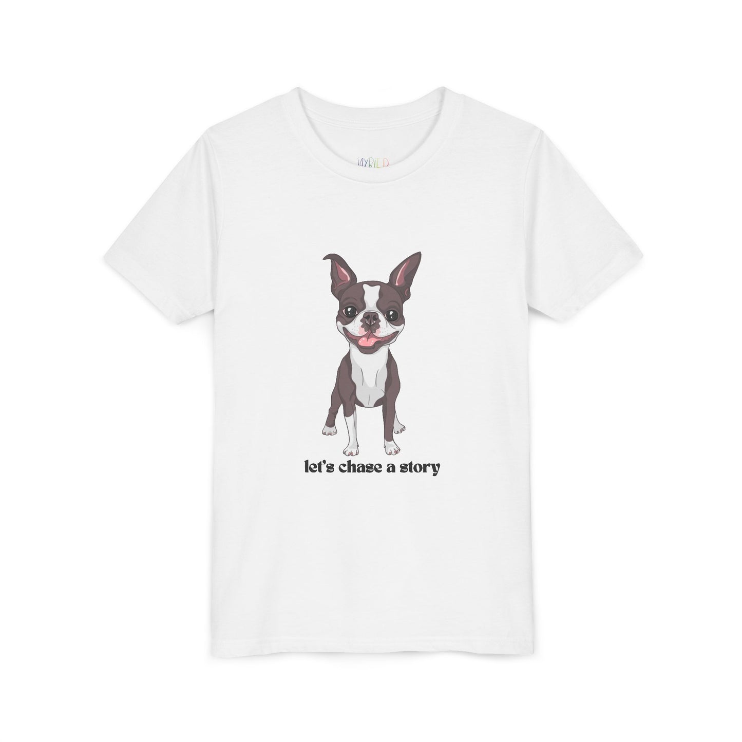 Youth Let’s Chase a Story T-Shirt – For Energetic Readers on the Go