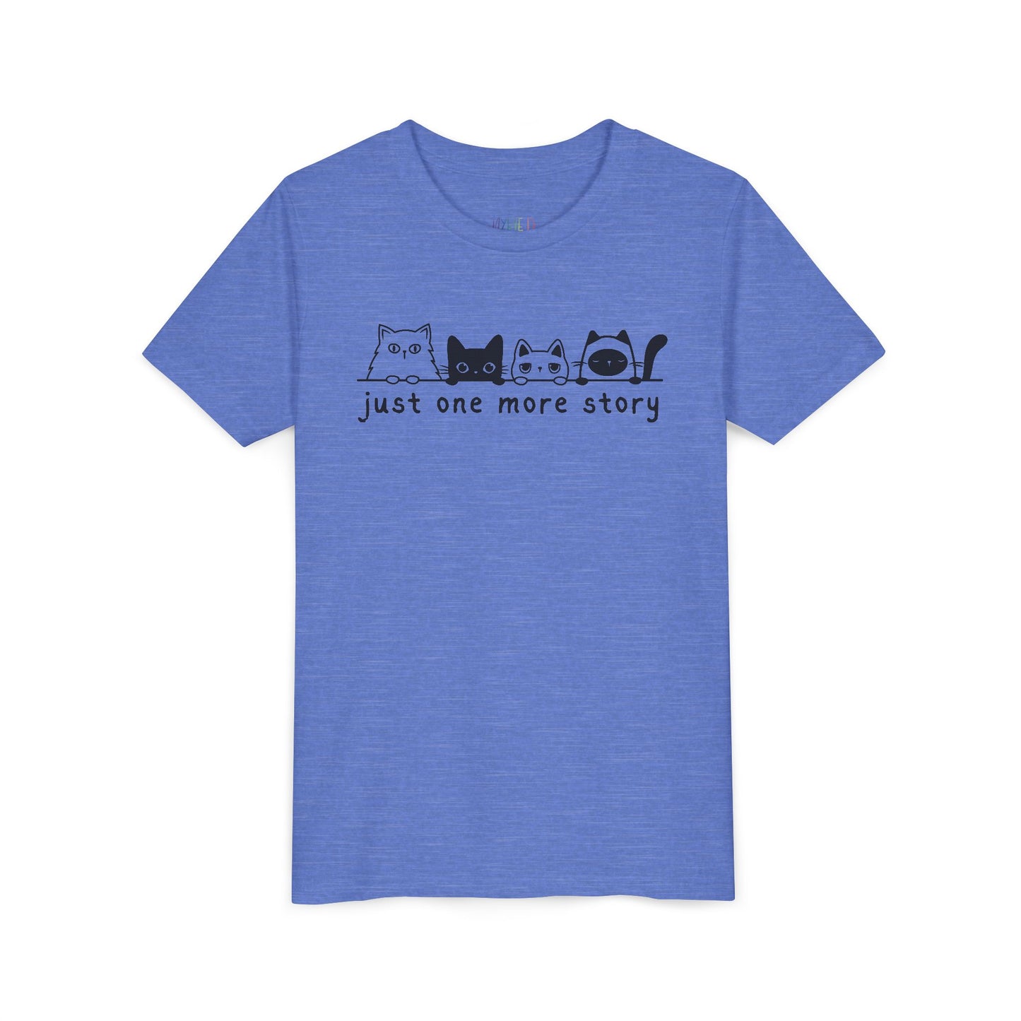 Youth Just One More Story T-Shirt – Purrfect for Bedtime Bookworms
