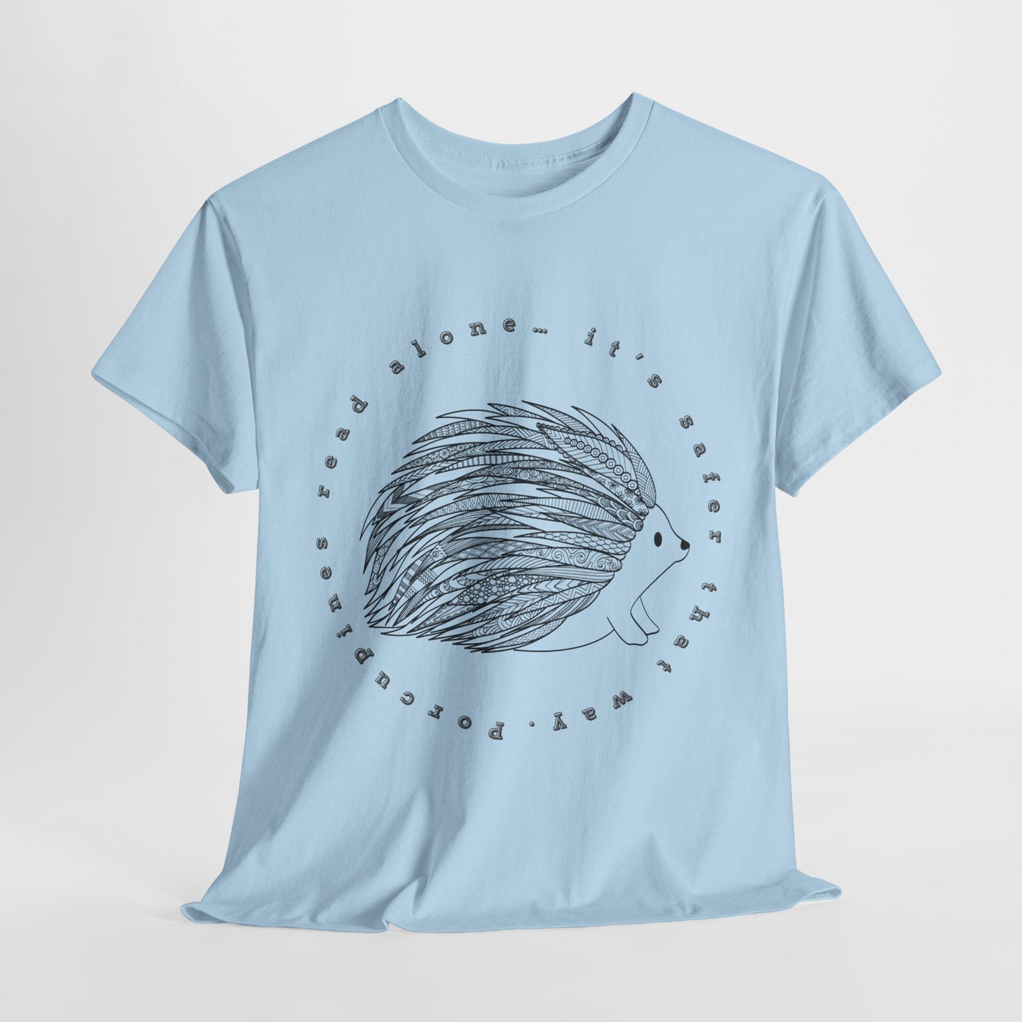 Teen/Adult Unisex β Porcupines Read Alone Tee β Spiky Introvert Humor Shirt