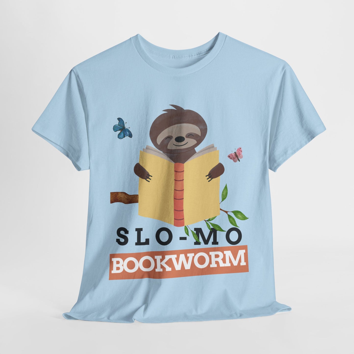 Teen/Adult Unisex – Slo-Mo Bookworm Sloth Tee