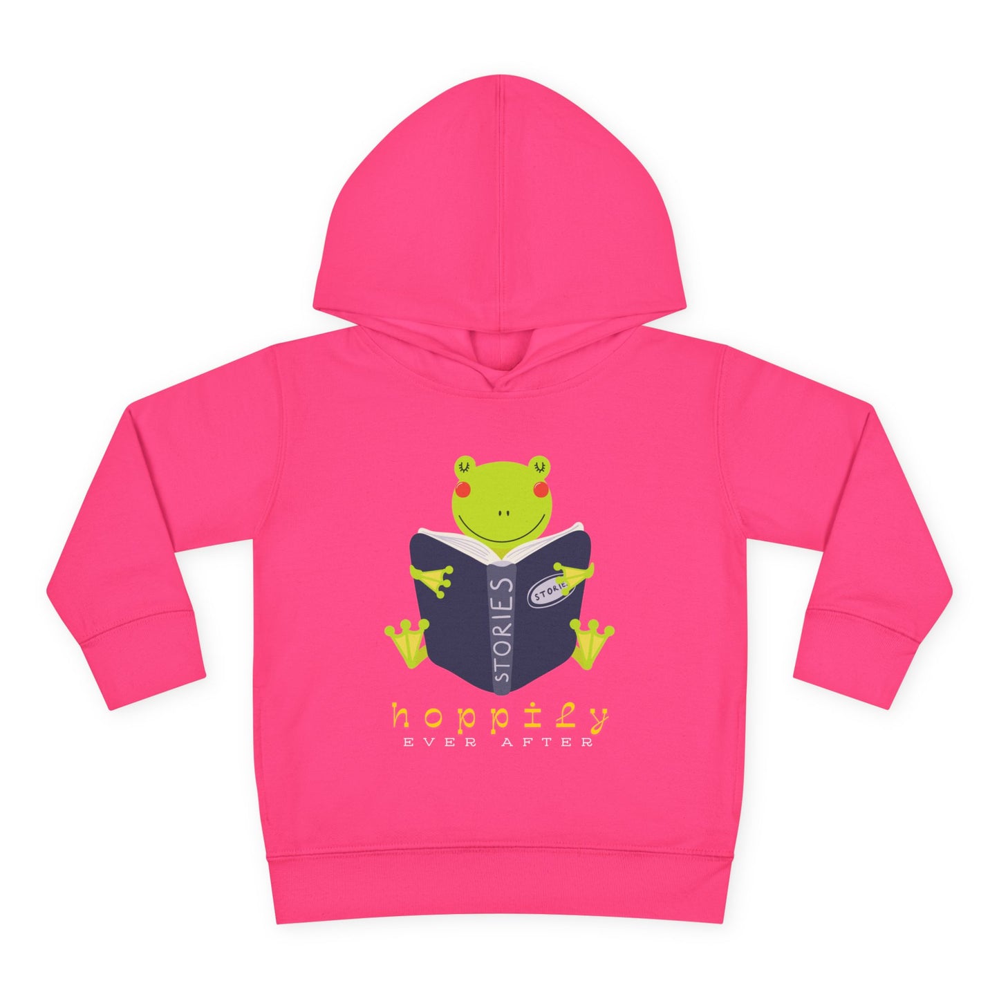 Toddler Hoppily Ever After Hoodie β Frog Reading Stories Design