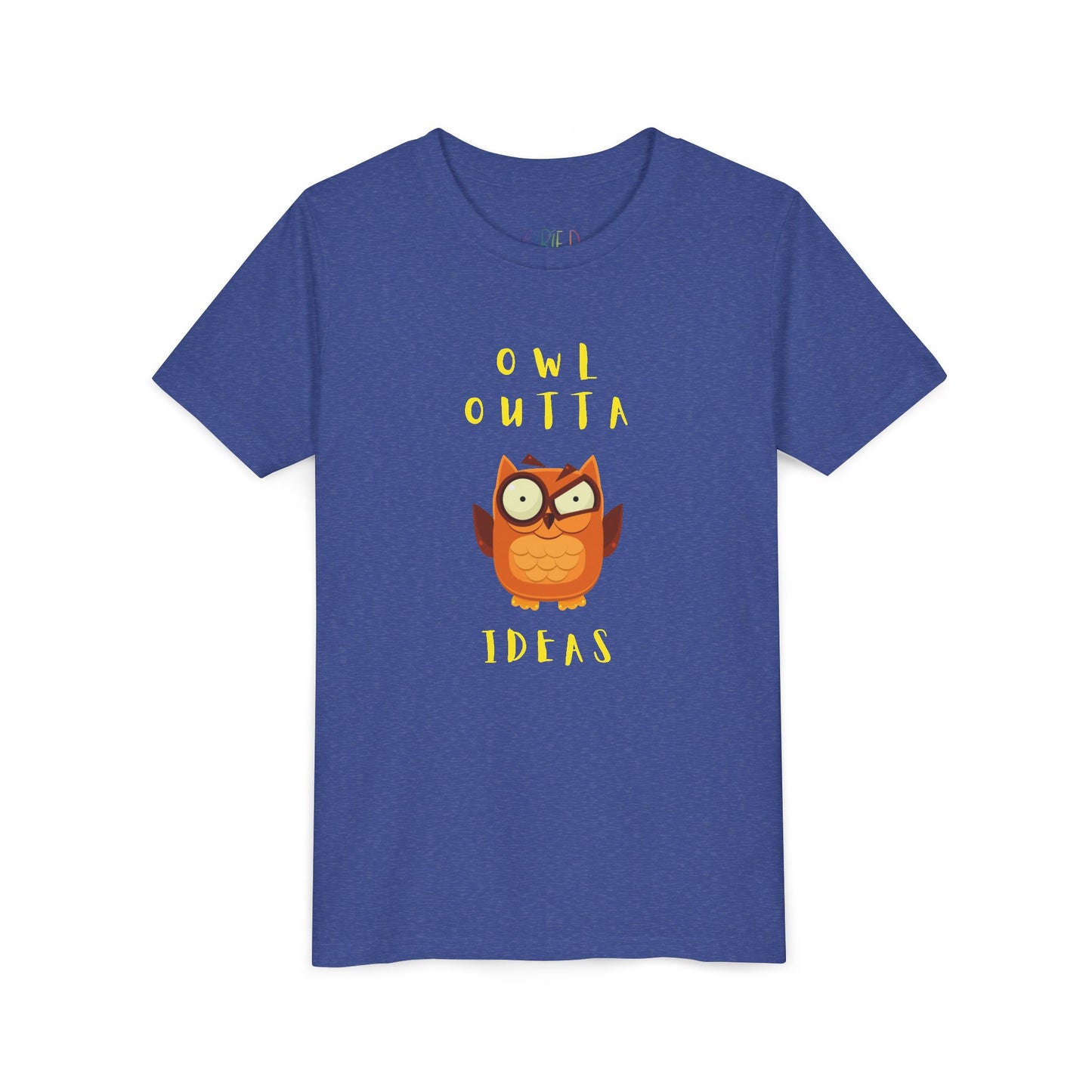 Youth Owl Outta Ideas T-Shirt – Funny Gift for Creative Kids & Readers
