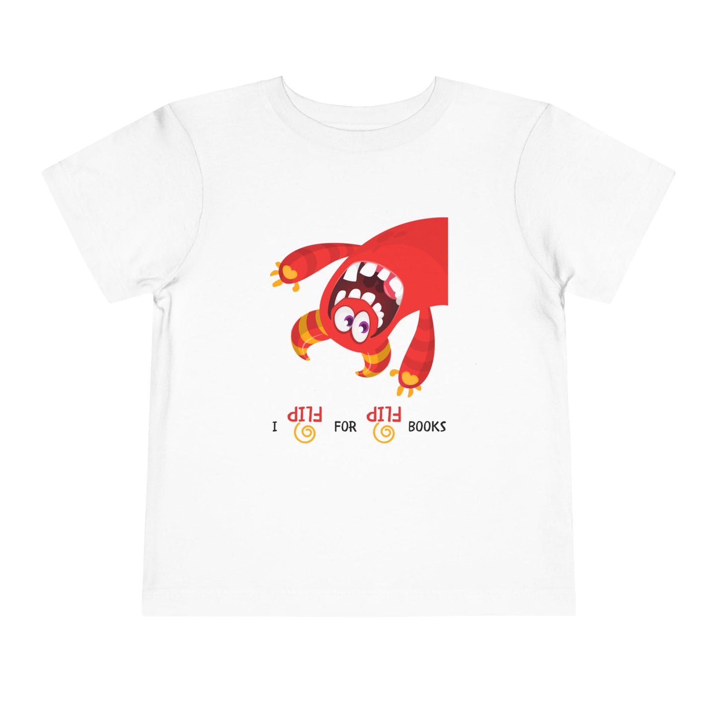 Toddler I Flip for Books Tee