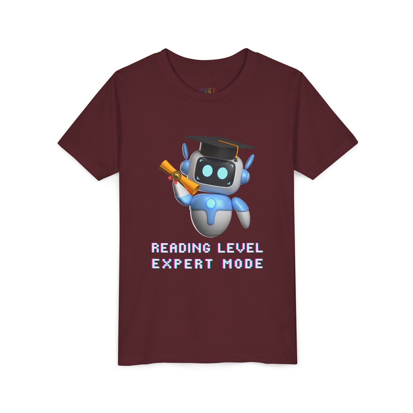 Youth Reading Level: Expert Mode Tee – Robot Graduation Shirt for Young Book Pros, For readers who’ve leveled up—and aren’t afraid to show it!