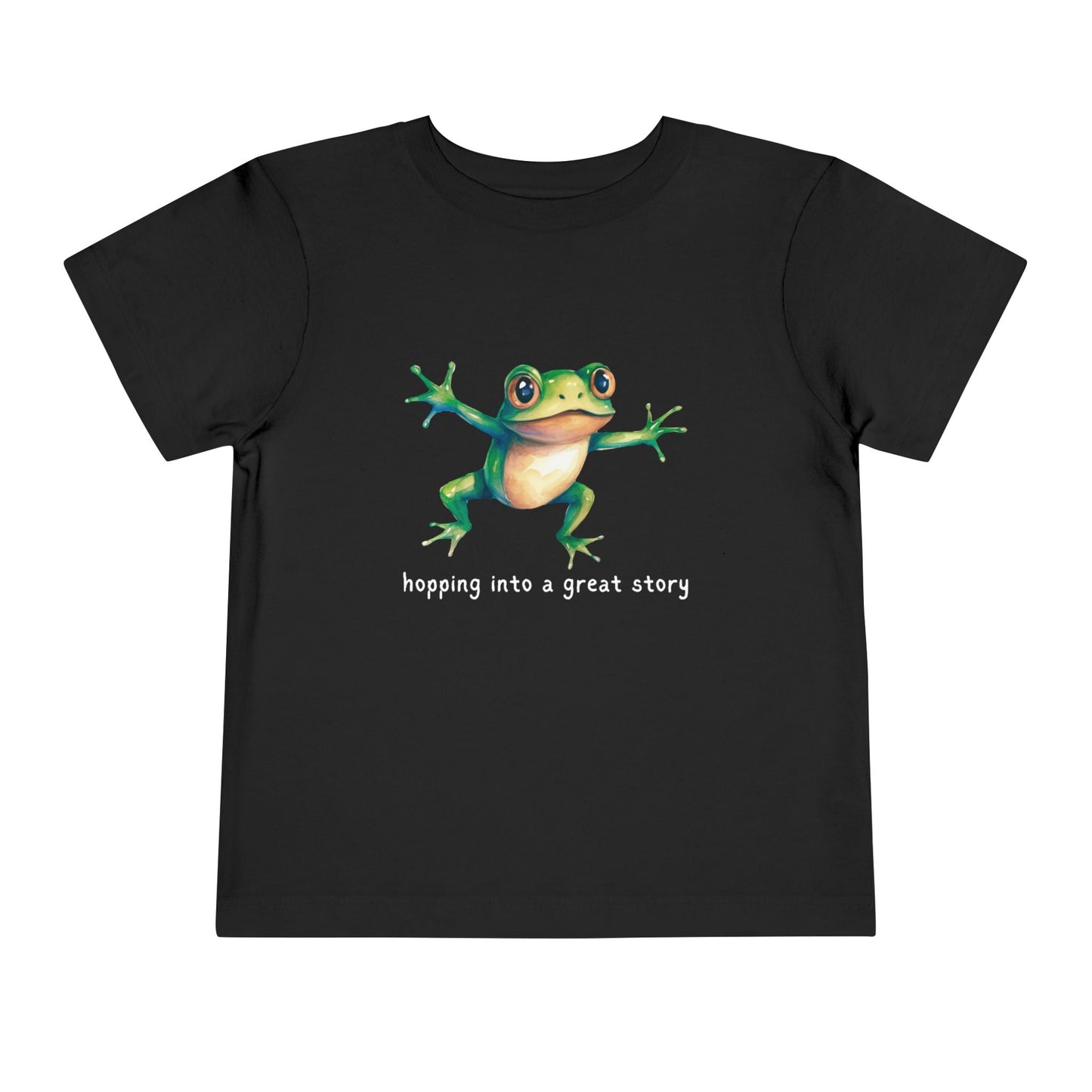 Toddler Hopping Into a Great Story Tee β Fun Gift for Curious Readers