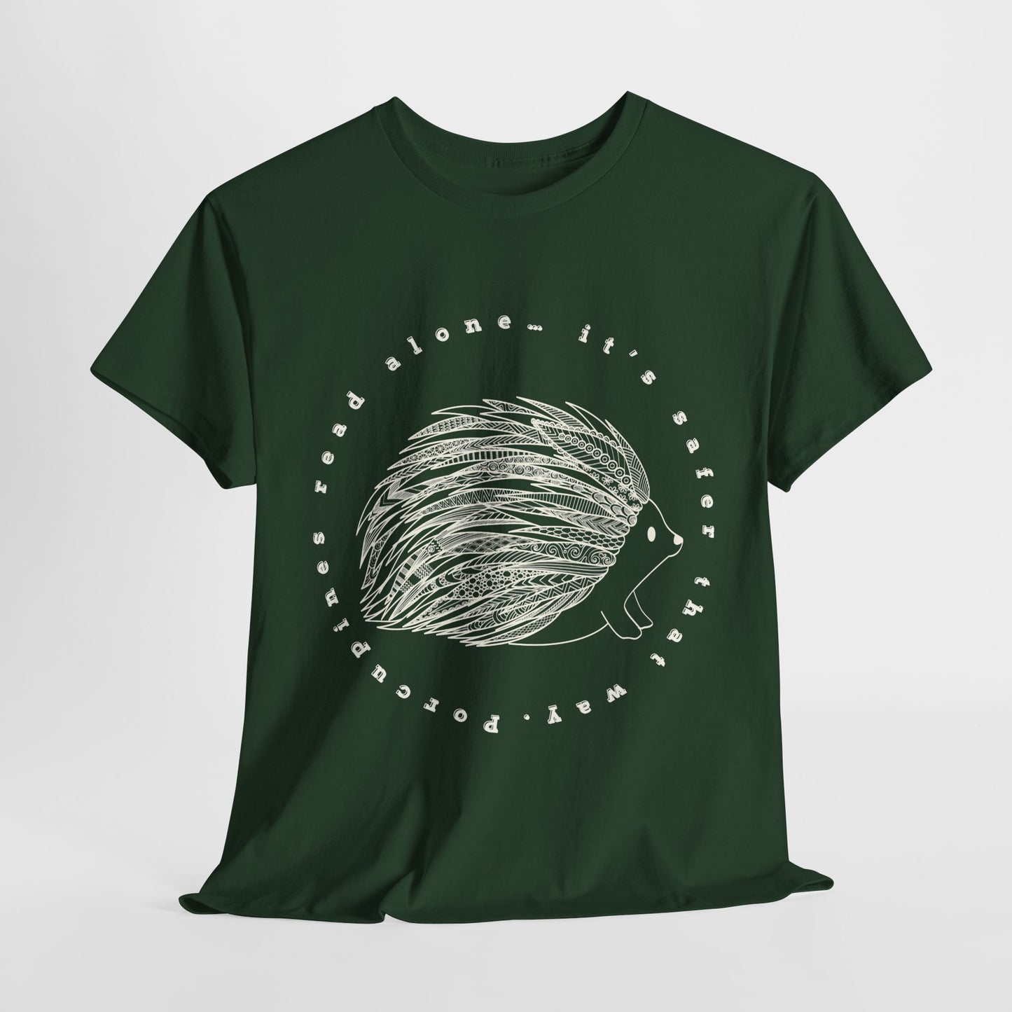 Teen/Adult Unisex β Porcupines Read Alone Tee β Spiky Introvert Humor Shirt