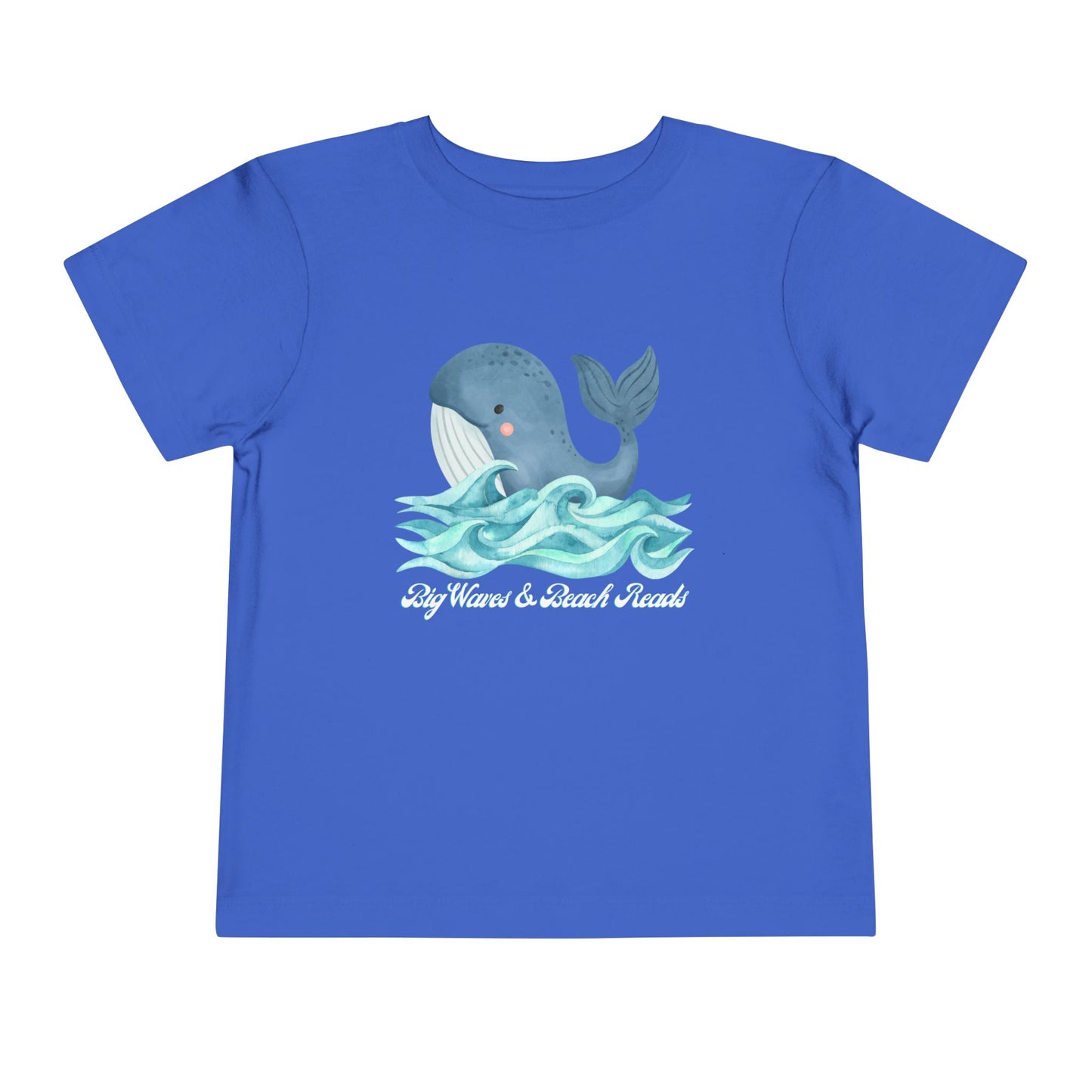 Toddler Big Waves & Beach Reads Whale Tee β Ocean-Loving Bookworm Shirt for Kids
