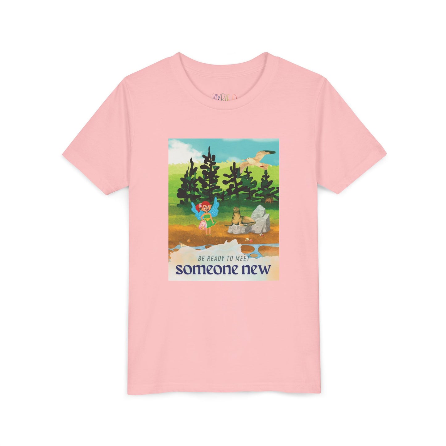 Youth Be Ready to Meet Someone New Tee – Fairy Forest Shirt for Curious Kids