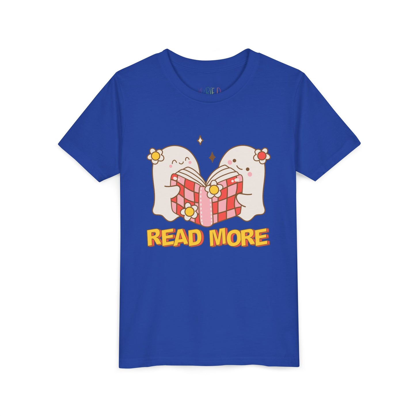 Youth Boo Ghosts “Read More” T-Shirt – Fun Halloween Reading Shirt for Kids