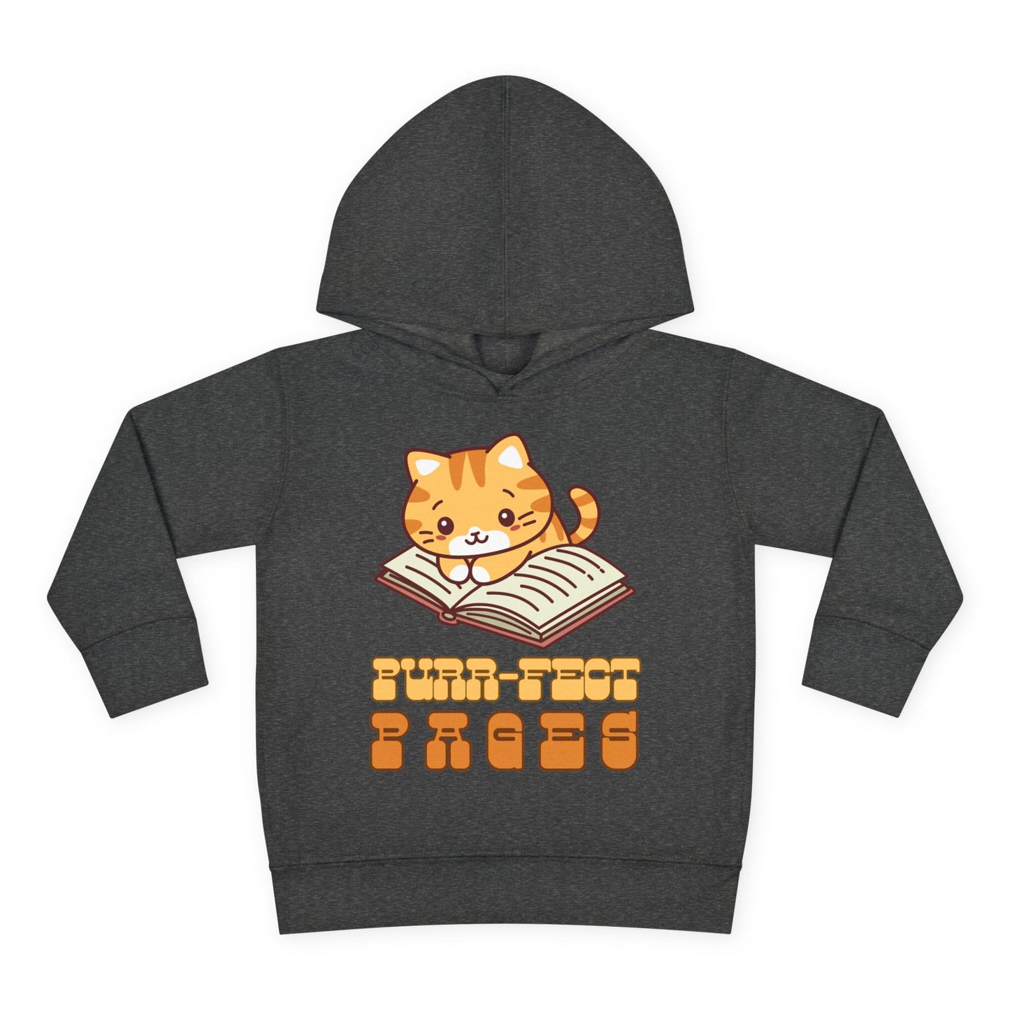 Toddler Purr-fect Pages Hoodie โ Cute Reading Cat Design