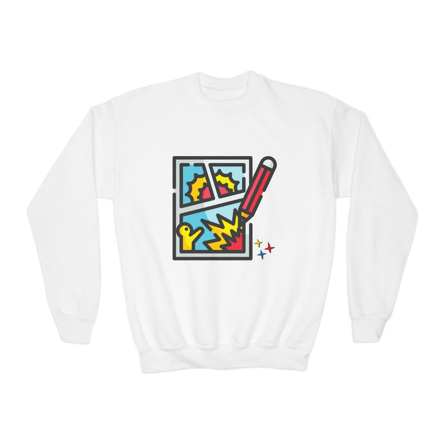 Youth Comic Creator Sweatshirt – Draw, Imagine, Create!