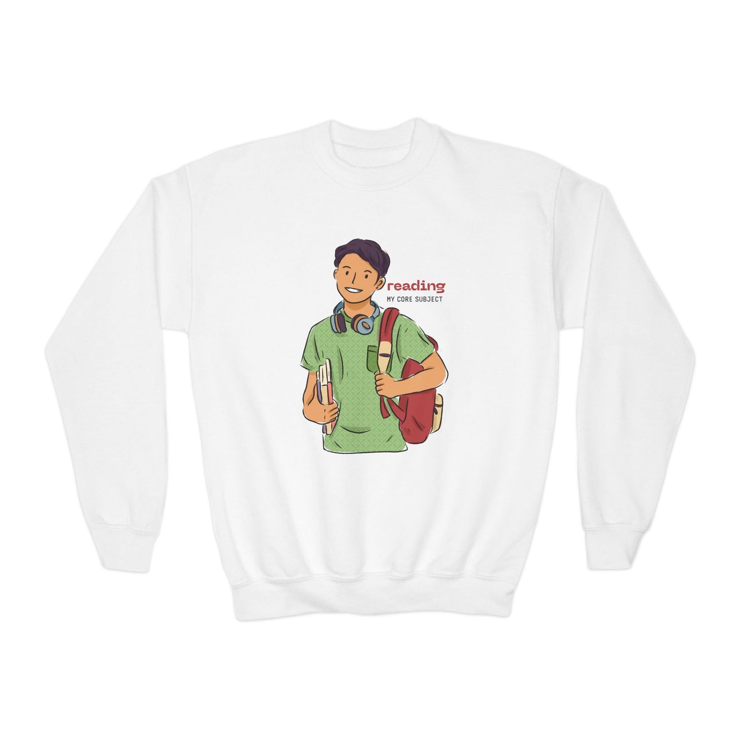 Youth Reading: My Core Subject Sweatshirt β Smart Style for Book-Loving Students