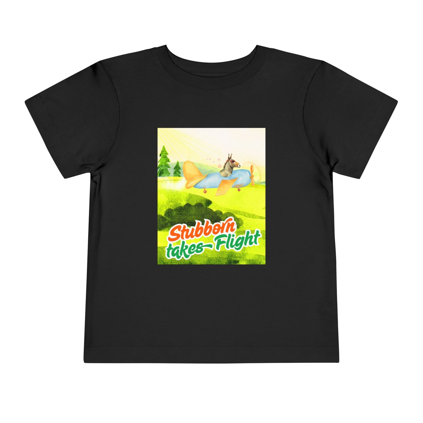 Toddler Stubborn Takes Flight Tee – Perseverance Shirt for Determined Dreamers