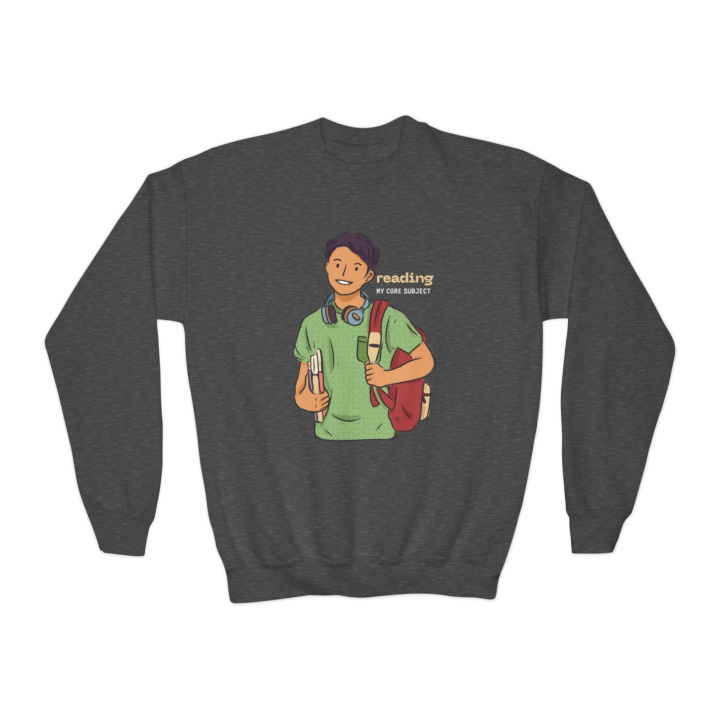 Youth Reading: My Core Subject Sweatshirt β Smart Style for Book-Loving Students