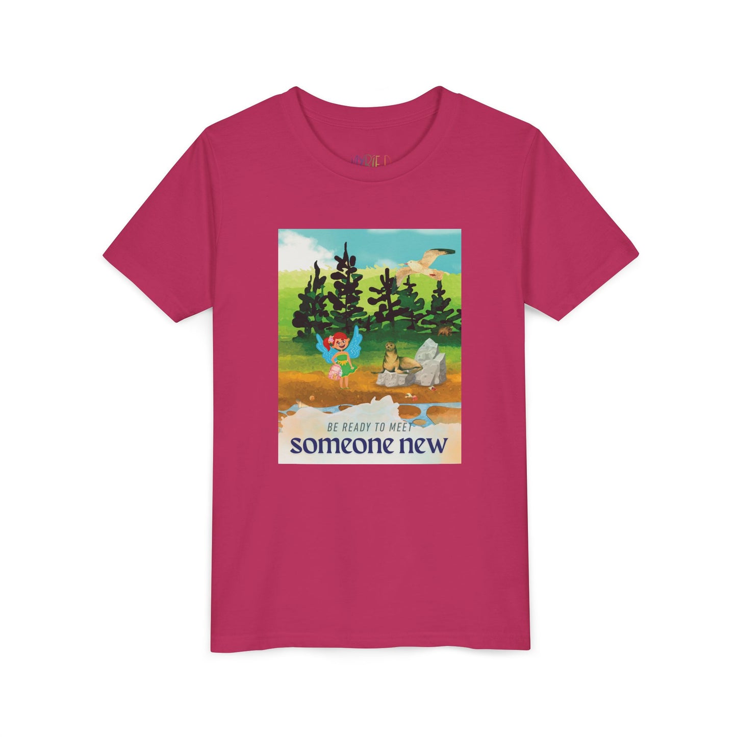 Youth Be Ready to Meet Someone New Tee – Fairy Forest Shirt for Curious Kids
