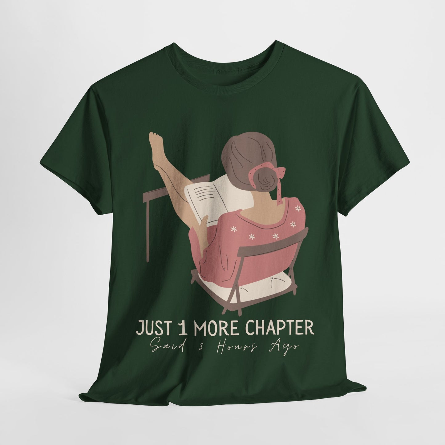 Teen/Adult Unisex Just One More Chapter Tee β Cozy Reader Edition