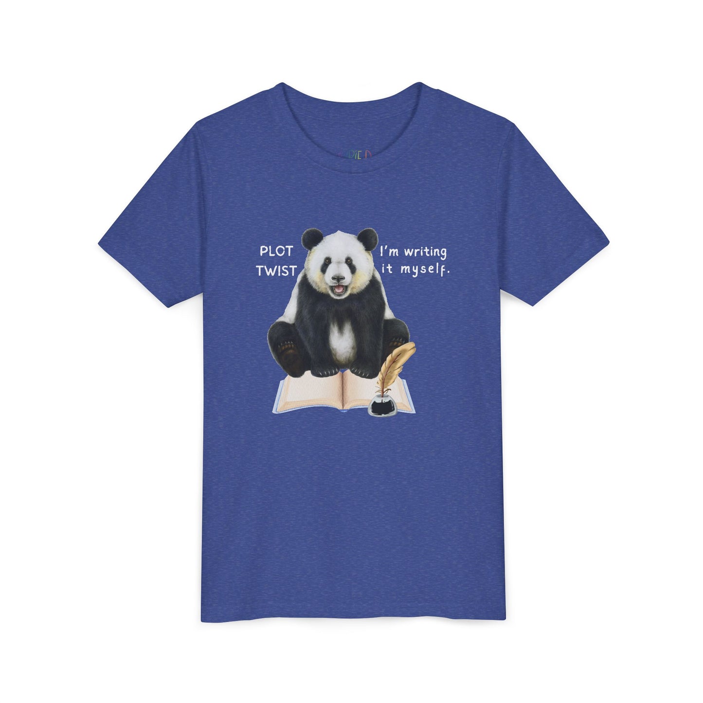 Youth Plot Twist – I’m Writing It Myself Tee – Panda Shirt for Bold Young Creators