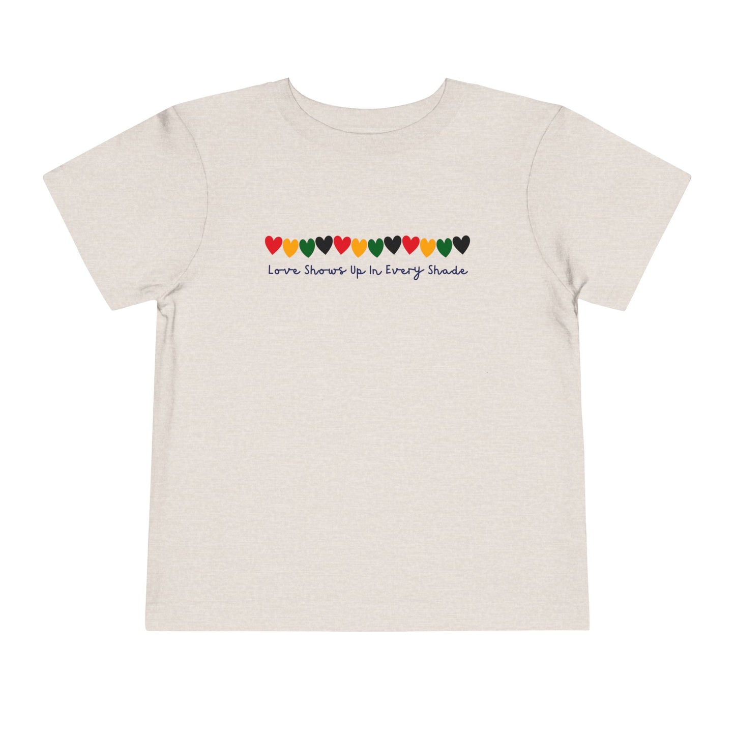 Toddler Love in Every Shade Tee – Inclusive Heart Shirt for Little Ones