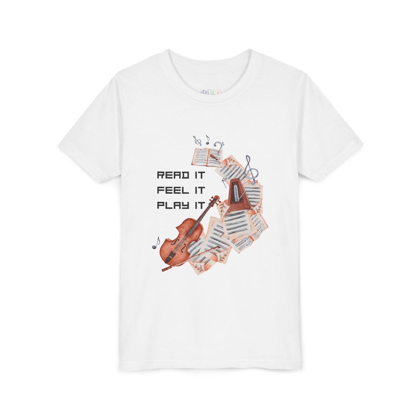 Youth Read It. Feel It. Play It. Tee – Violin Shirt for Passionate Young Performers