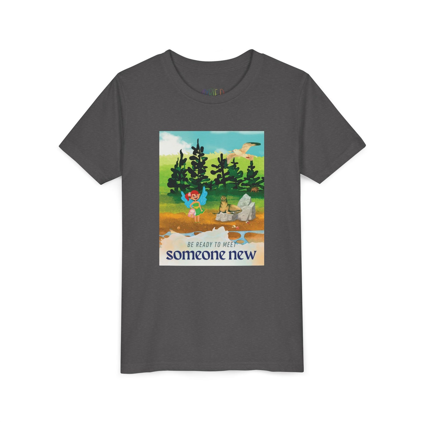 Youth Be Ready to Meet Someone New Tee – Fairy Forest Shirt for Curious Kids