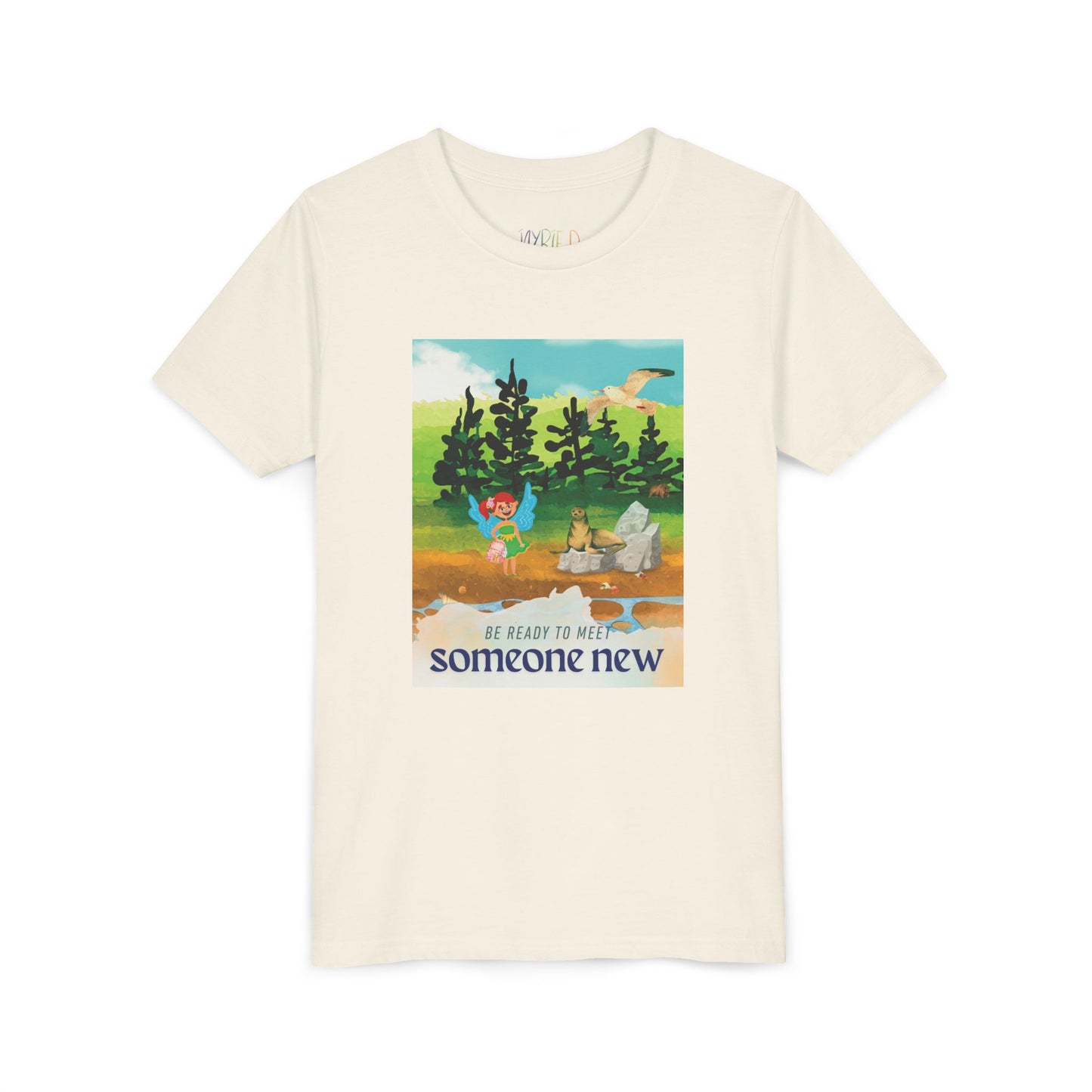 Youth Be Ready to Meet Someone New Tee – Fairy Forest Shirt for Curious Kids
