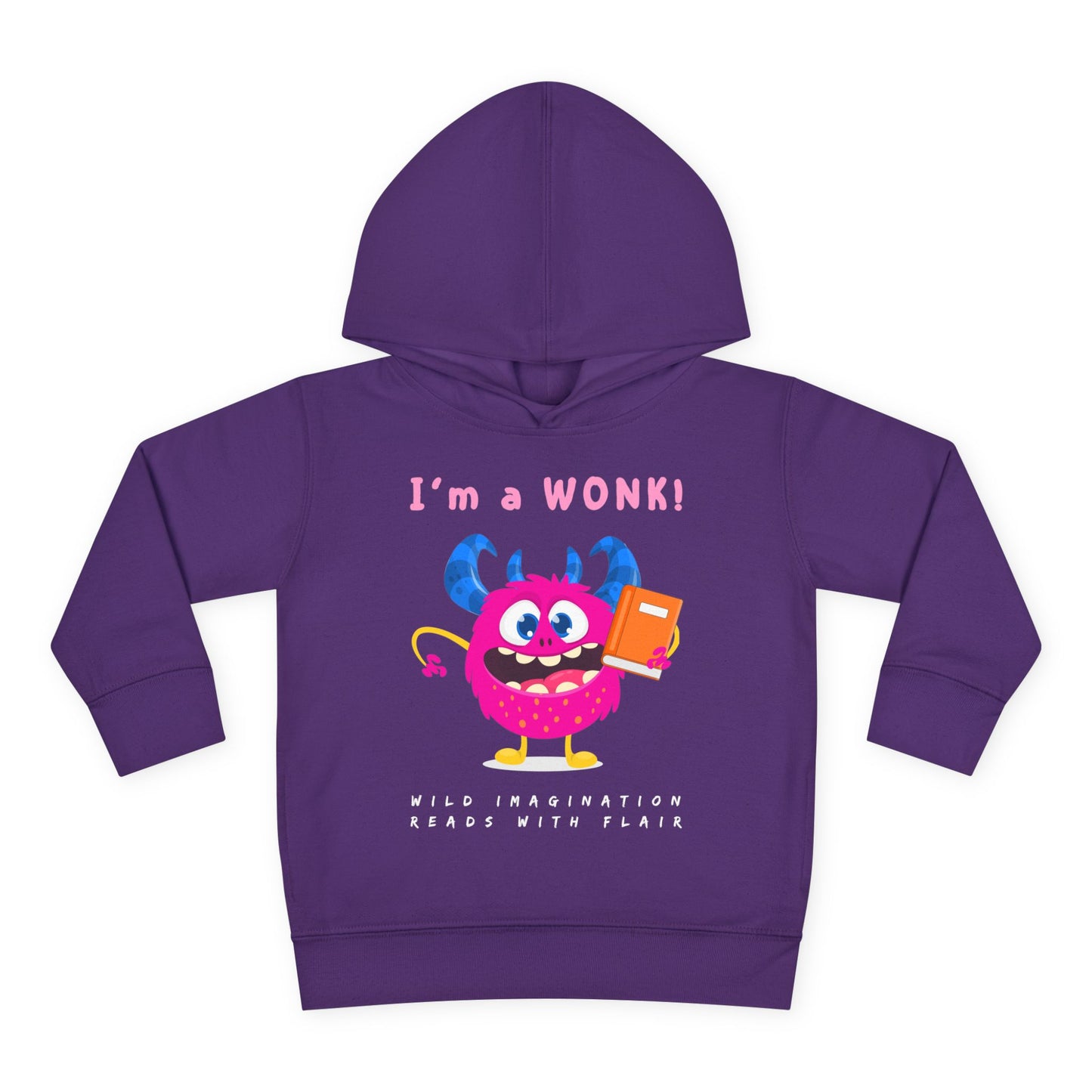 Toddler I’m a Wonk Hoodie – Wild Imagination Monster Reader Design
