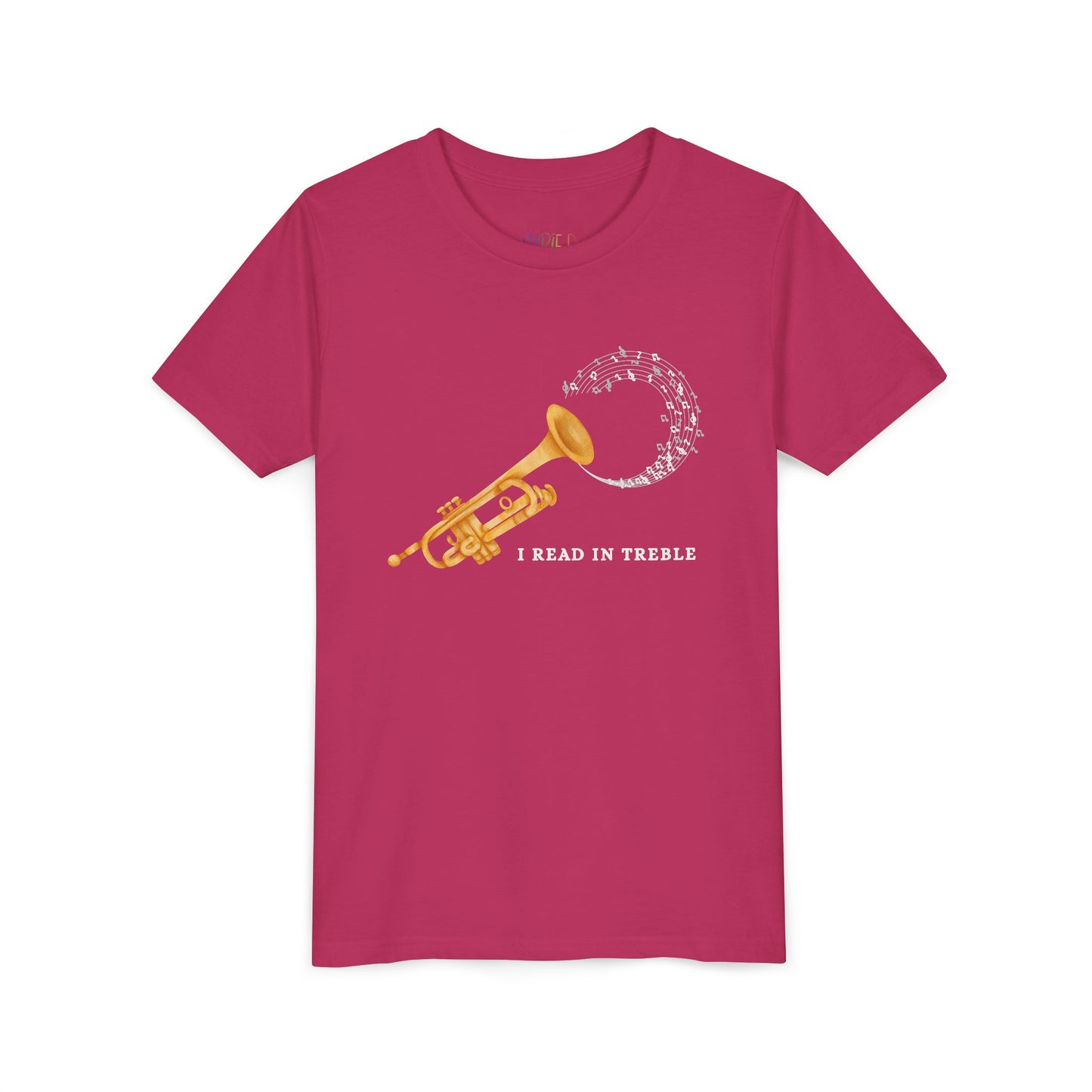 Youth I Read in Treble Tee โ Musical Pun Shirt for Bookish Band Kids