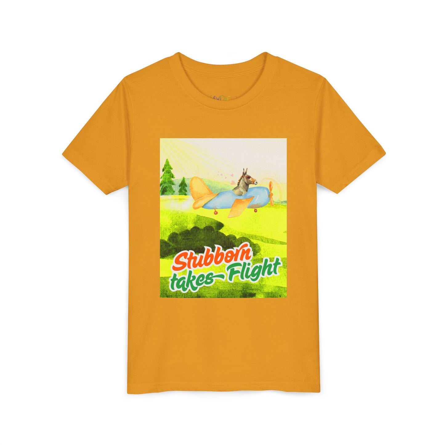 Youth Stubborn Takes Flight – Donkey Determination Tee