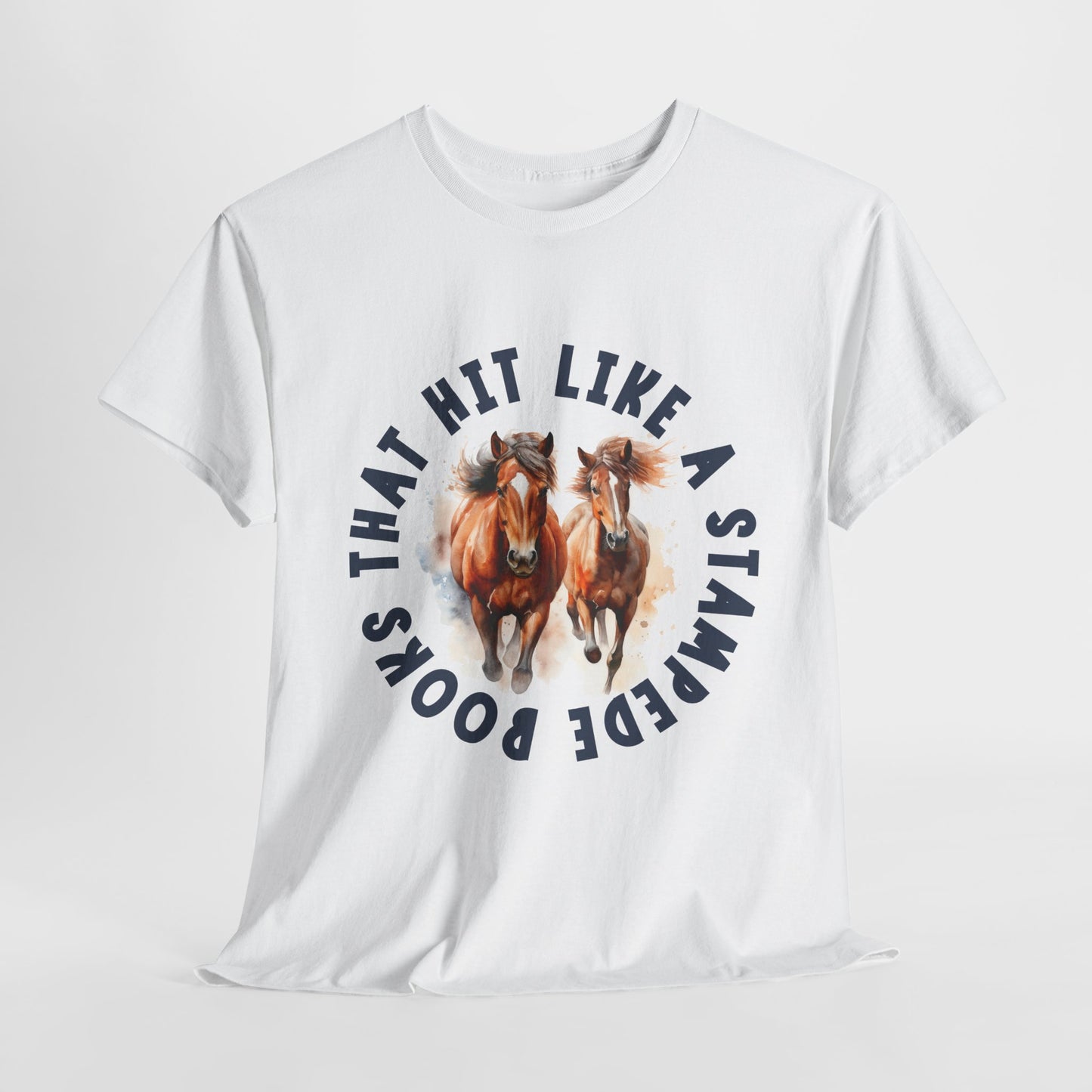 Teen/Adult Unisex Tee β Books That Hit Like a Stampede