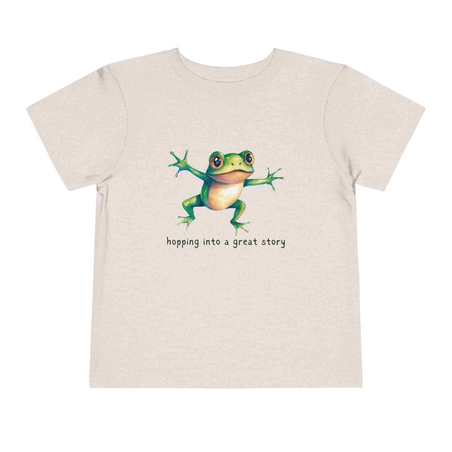 Toddler Hopping Into a Great Story Tee β Fun Gift for Curious Readers
