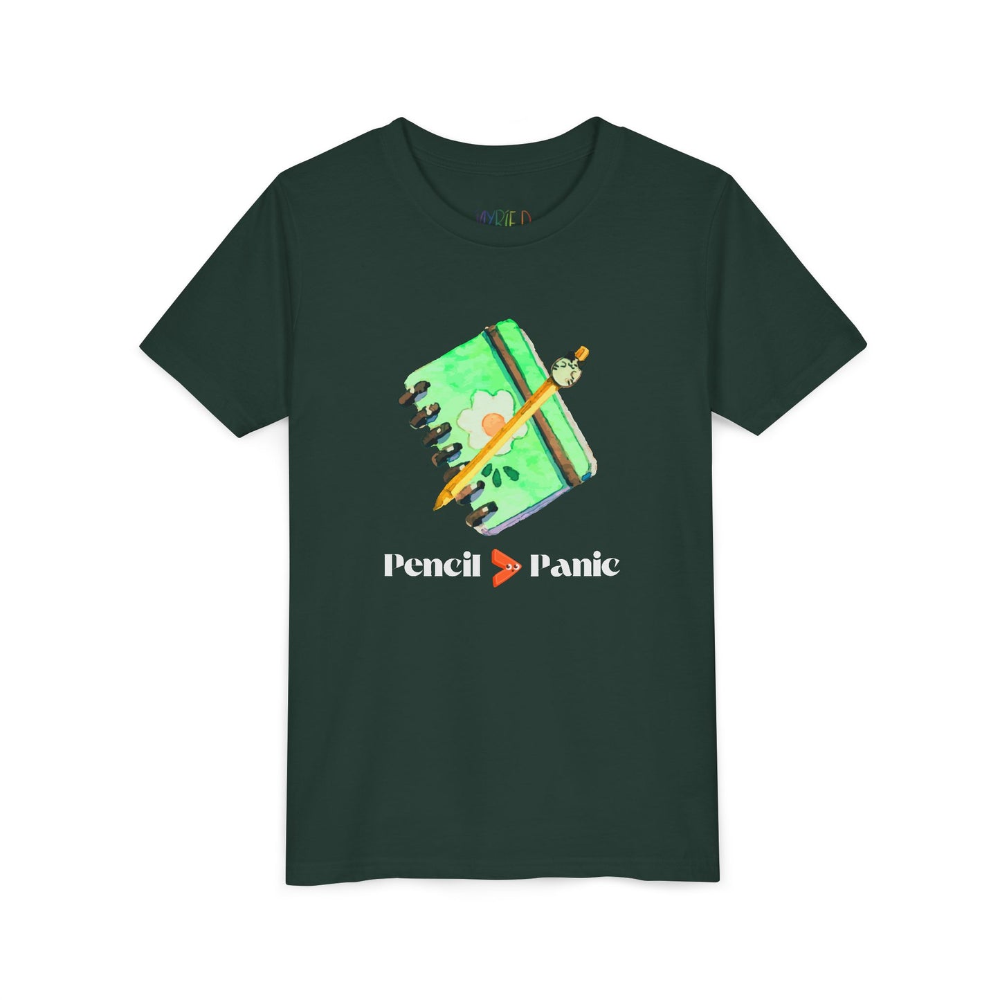 Youth Pencil Beats Panic Tee – Empower Young Writers with Confidence & Creativity