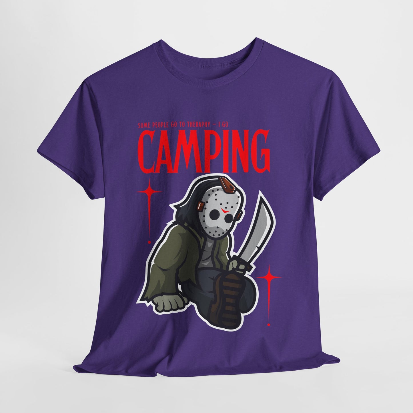 Teen/Adult Unisex Camping Horror T-Shirt β Slasher Parody Graphic Tee