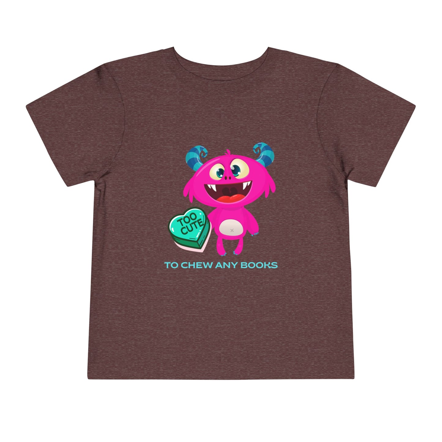 Toddler Too Cute to Chew Books Tee