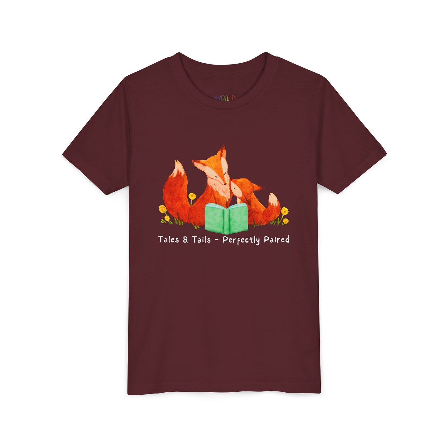 Youth Tales & Tails β Perfectly Paired Tee β Fox Reading Shirt for Snuggly Storytimes
