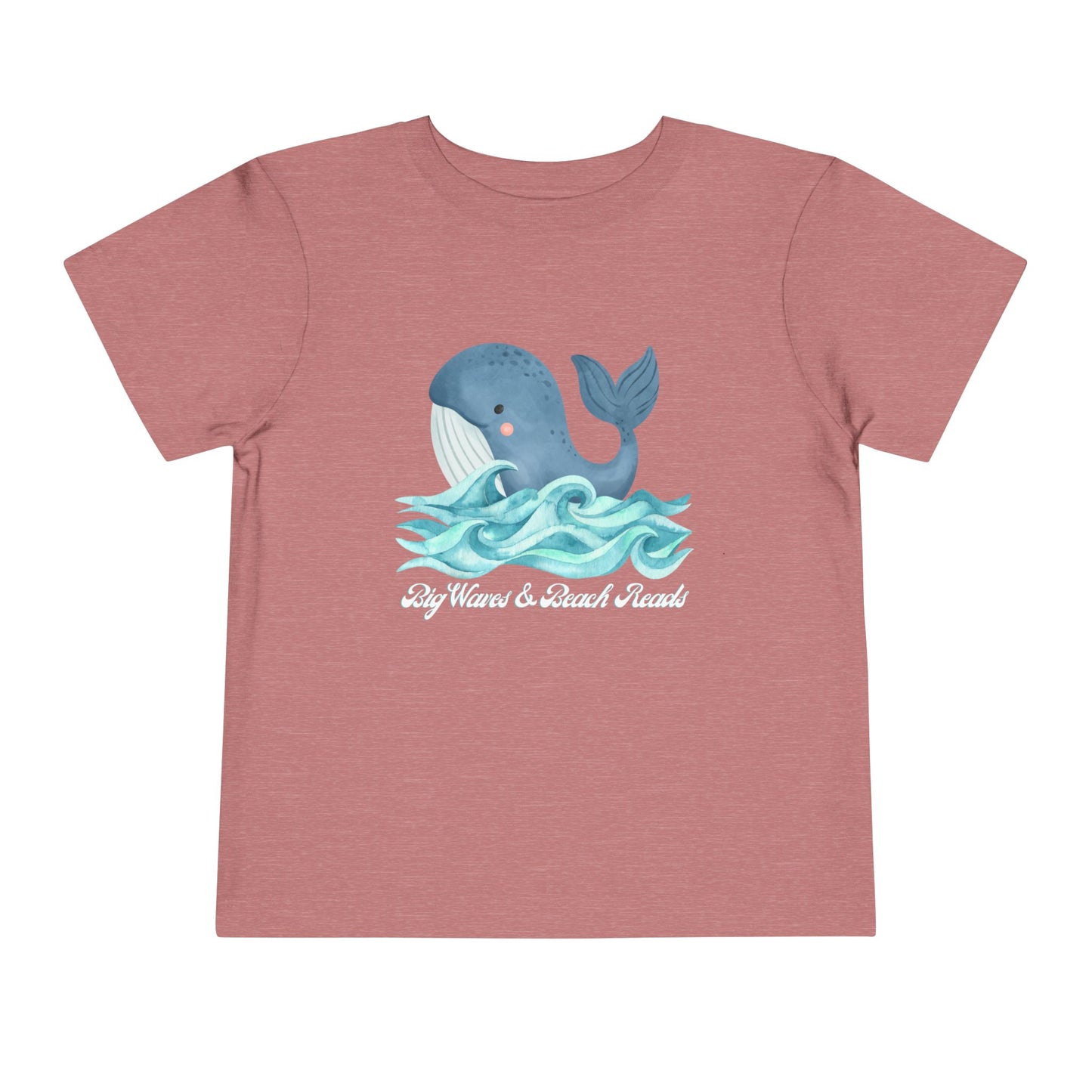 Toddler Big Waves & Beach Reads Whale Tee β Ocean-Loving Bookworm Shirt for Kids