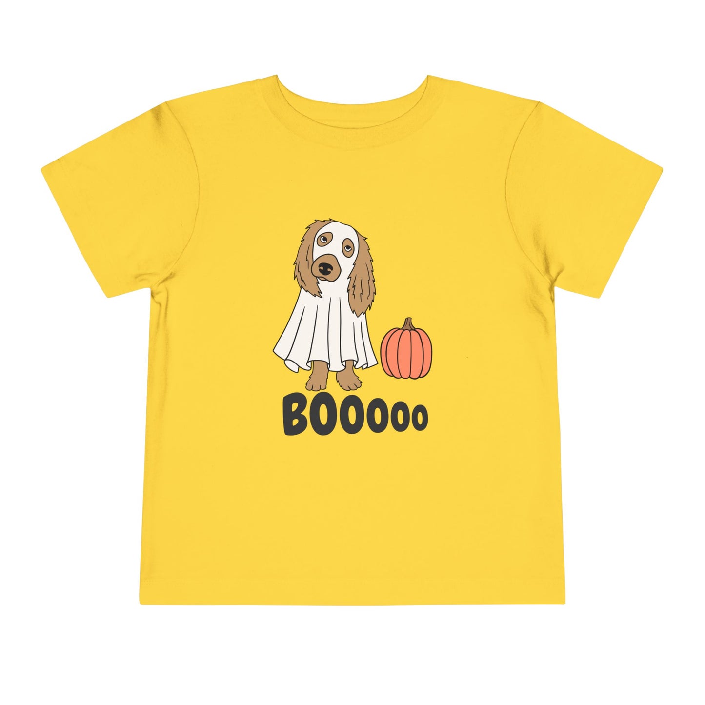 Toddler T-Shirt – BOOooo Doggie Ghost & Pumpkin Tee