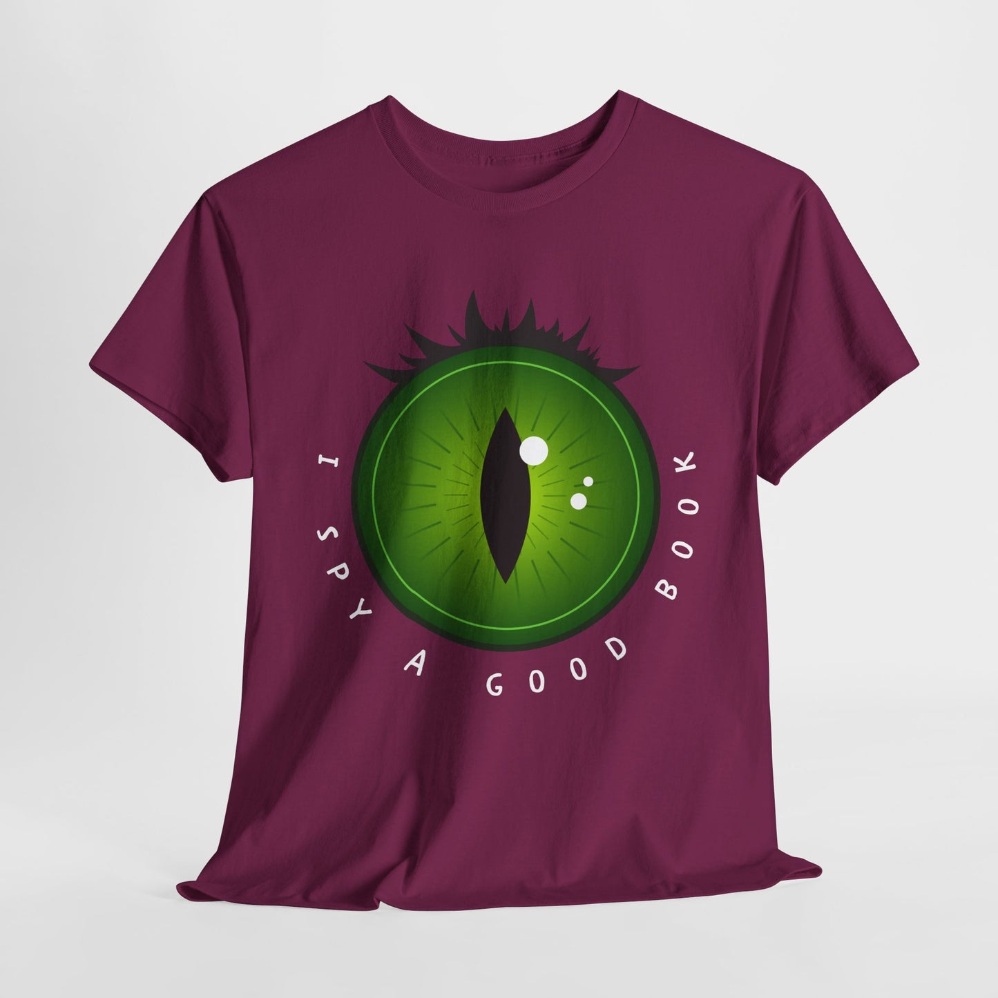 Teen/Adult Unisex “I Spy a Good Book” Reading Shirt – Bold Eyeball Tee for Book Lovers