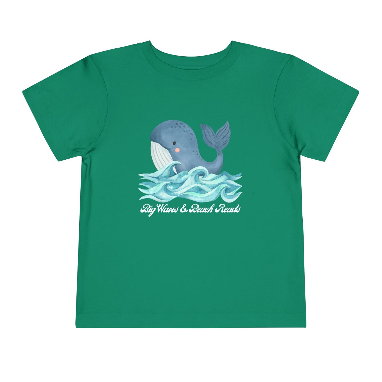 Toddler Big Waves & Beach Reads Whale Tee β Ocean-Loving Bookworm Shirt for Kids
