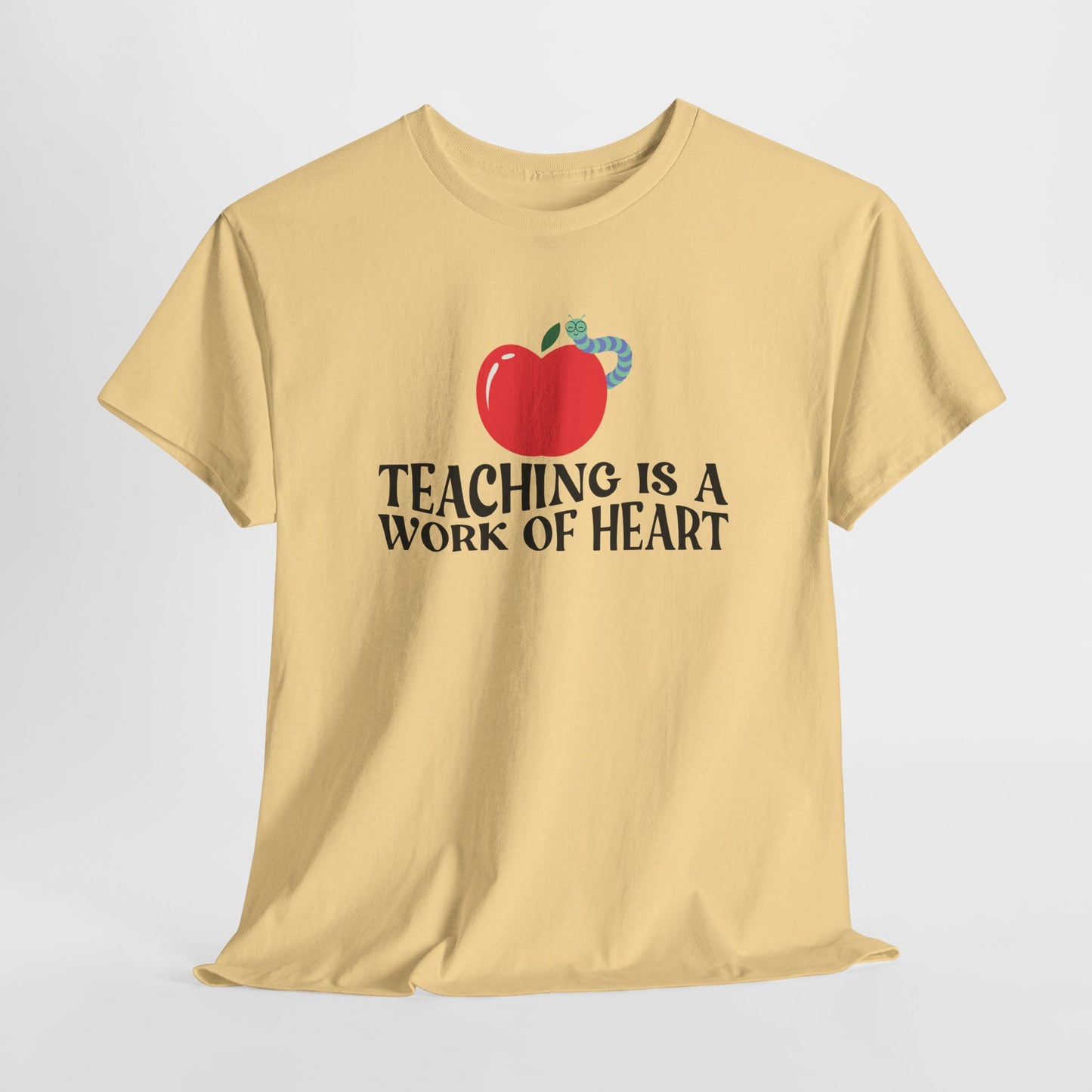 Teen/Adult Unisex Teaching Is a Work of Heart – Apple Tee for Teachers