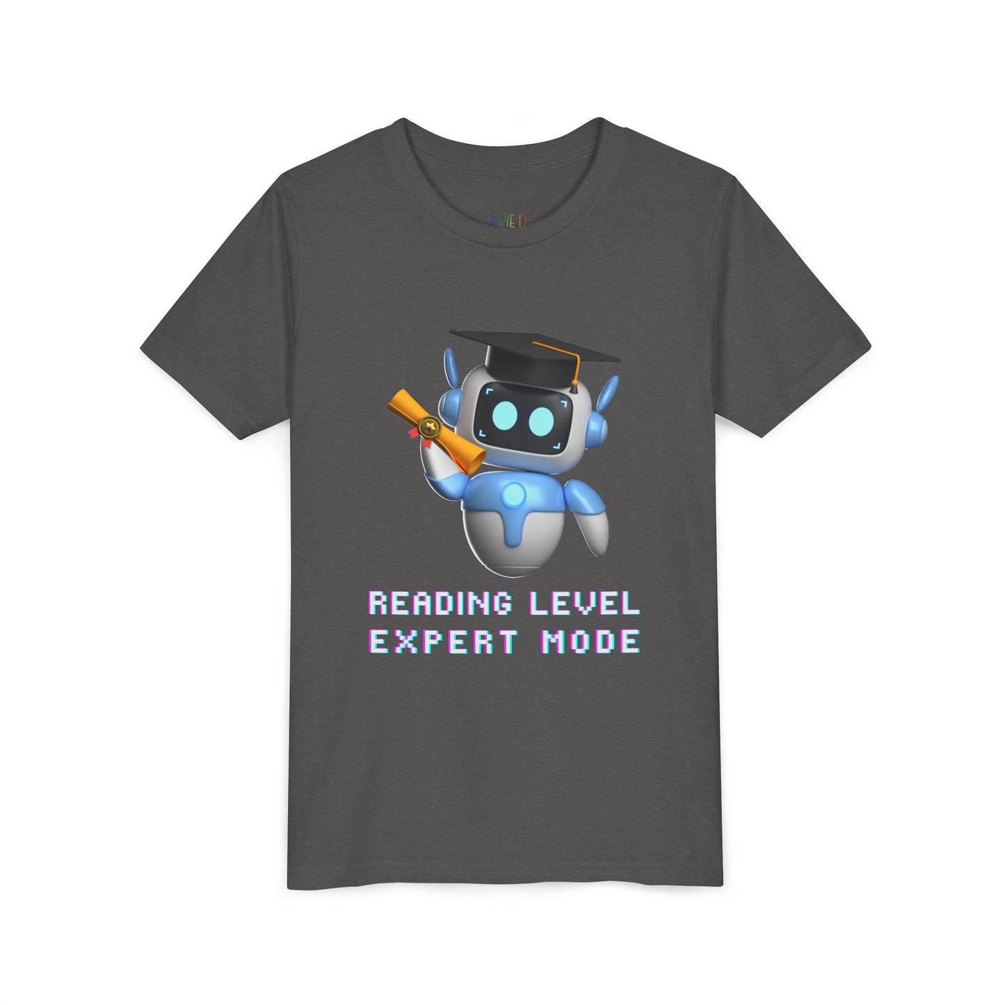 Youth Reading Level: Expert Mode Tee – Robot Graduation Shirt for Young Book Pros, For readers who’ve leveled up—and aren’t afraid to show it!