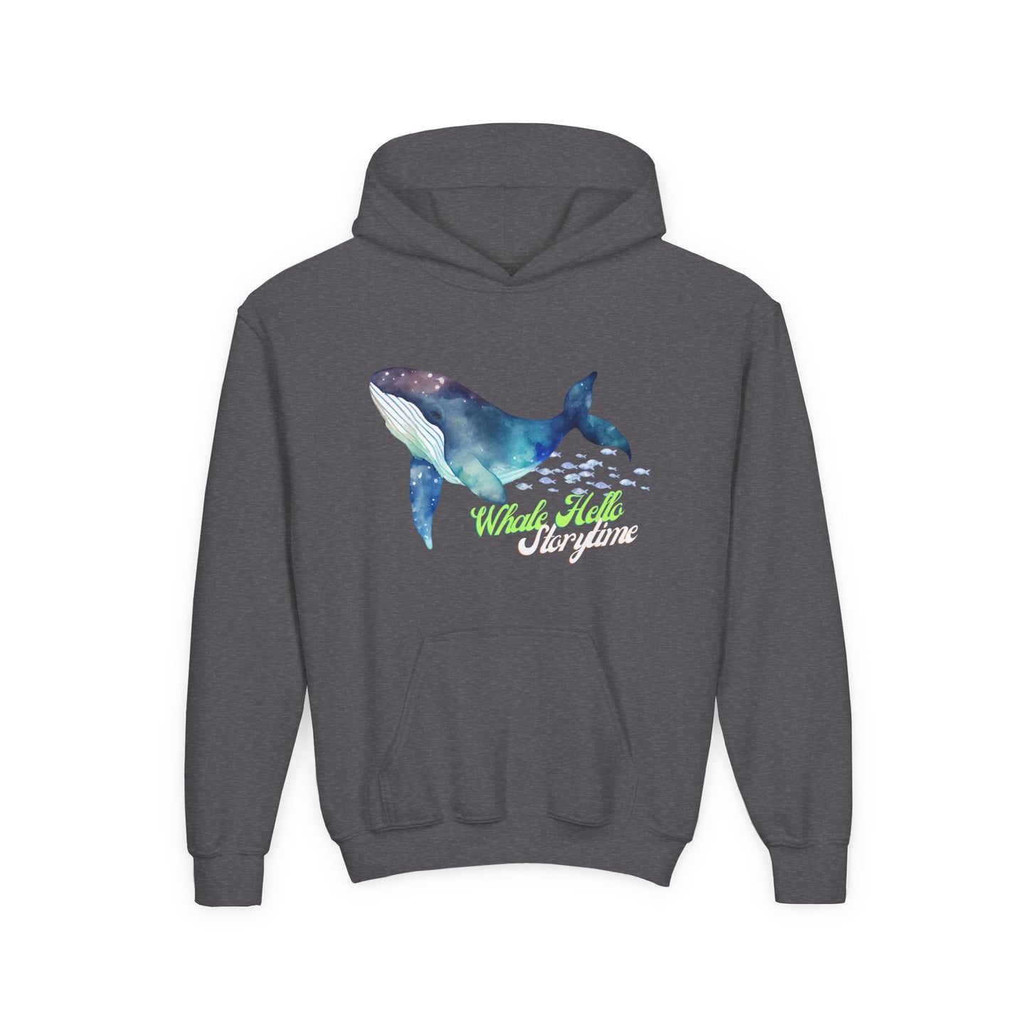 Youth Whale Hello Storytime Hoodie β Dive Into Reading Fun!