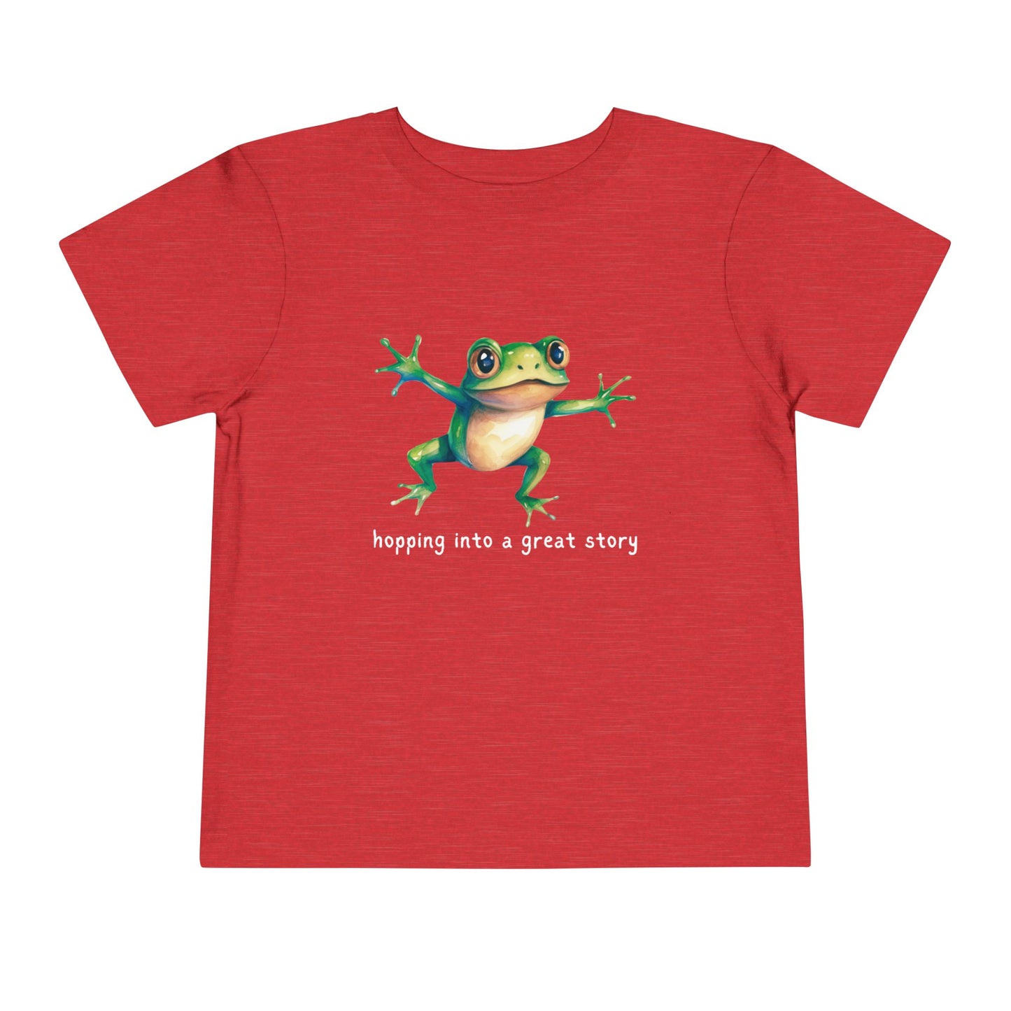 Toddler Hopping Into a Great Story Tee β Fun Gift for Curious Readers