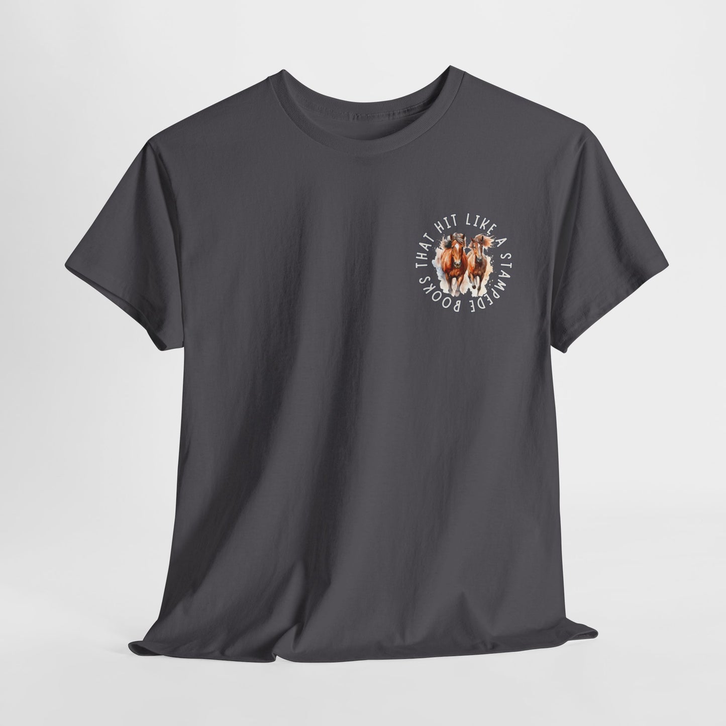 Teen/Adult Unisex Tee – Books That Hit Like a Stampede (Little Edition)