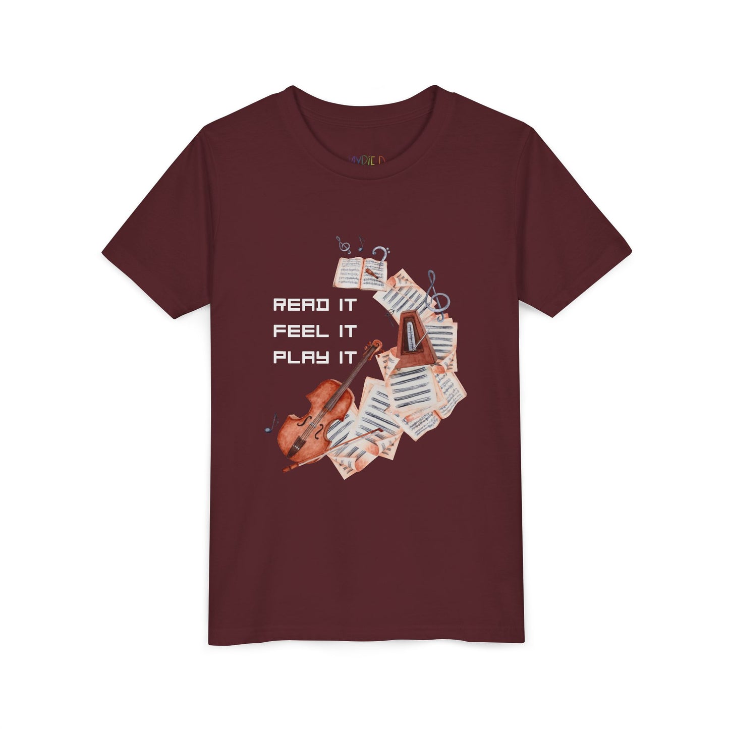 Youth Read It. Feel It. Play It. Tee – Violin Shirt for Passionate Young Performers