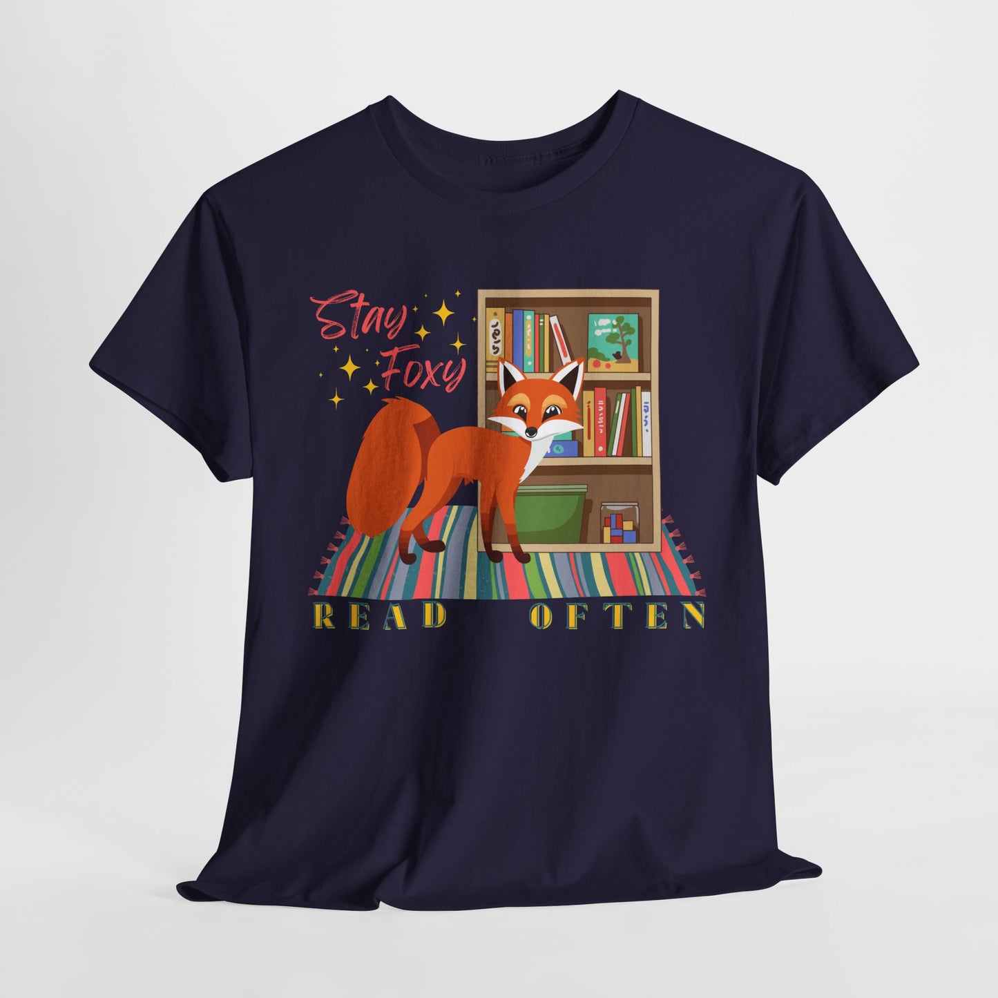 Teen/Adult Unisex “Stay Foxy, Read Often” Fox Tee