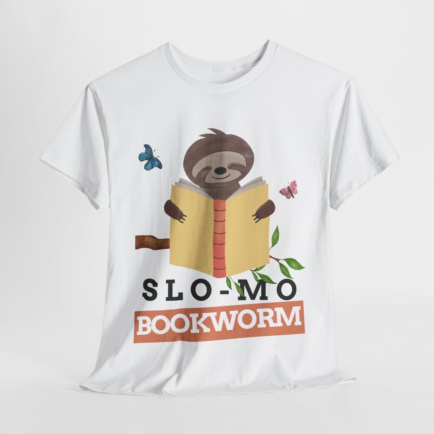 Teen/Adult Unisex – Slo-Mo Bookworm Sloth Tee