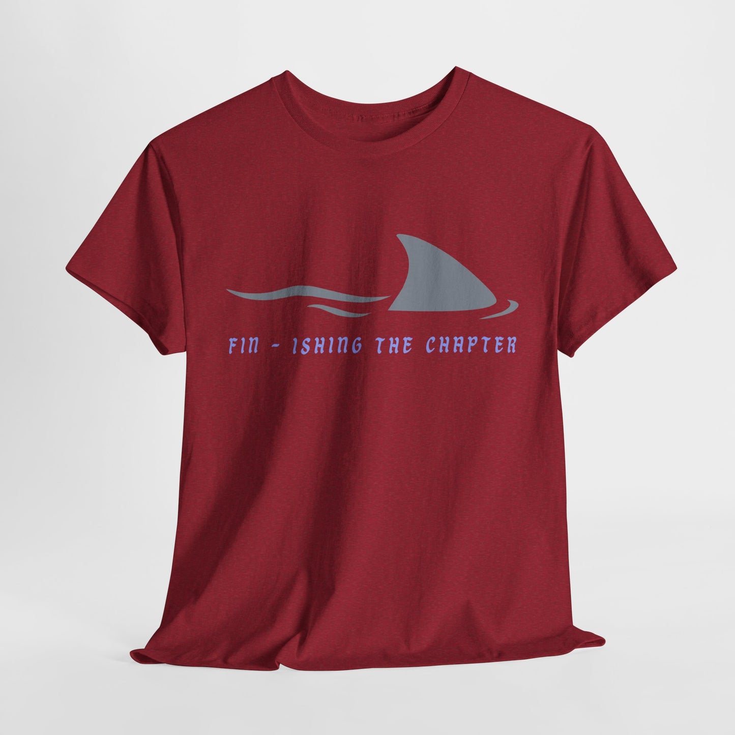 Teen/Adult Unisex Fin-ishing the Chapter – Shark Reader Tee for Book Devourers