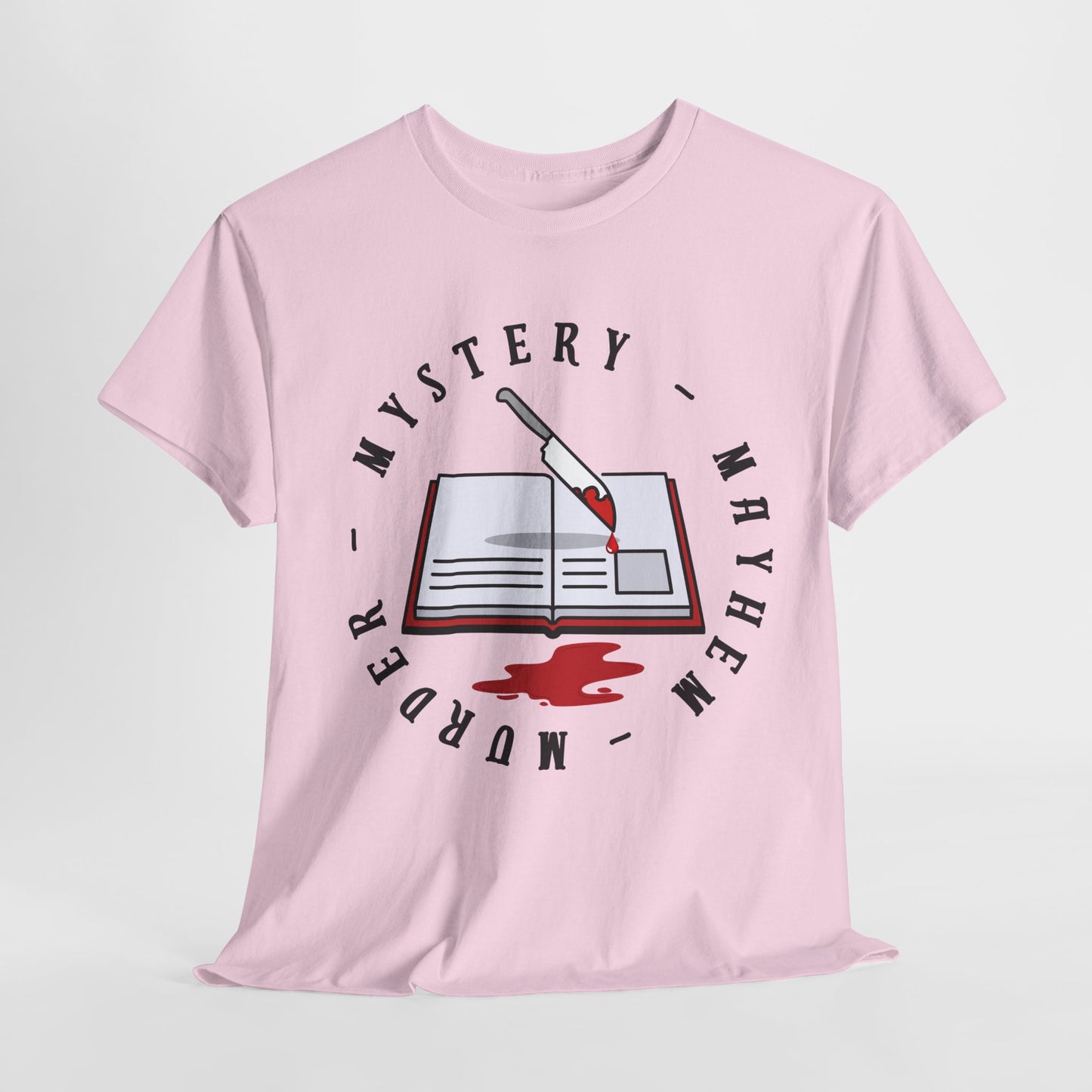 Teen/Adult Unisex Mystery Mayhem Murder T-Shirt β Crime Thriller Reader Tee
